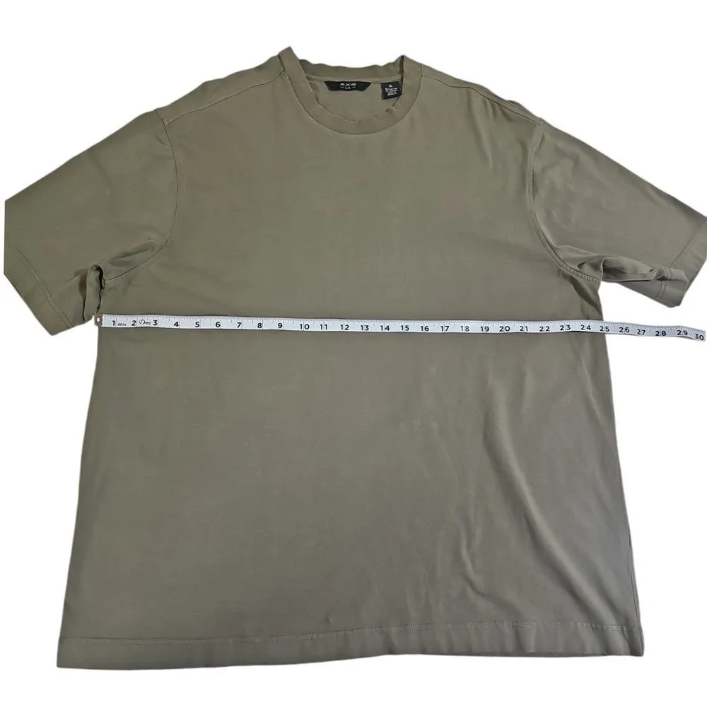 Axis LA Premium Olive Green Cotton Crew Neck‎ T-Shirt Casual Basic Tee XL